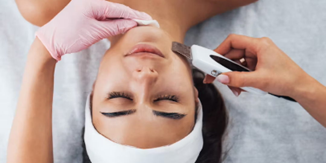 woman getting facial